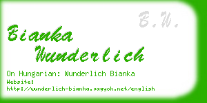 bianka wunderlich business card